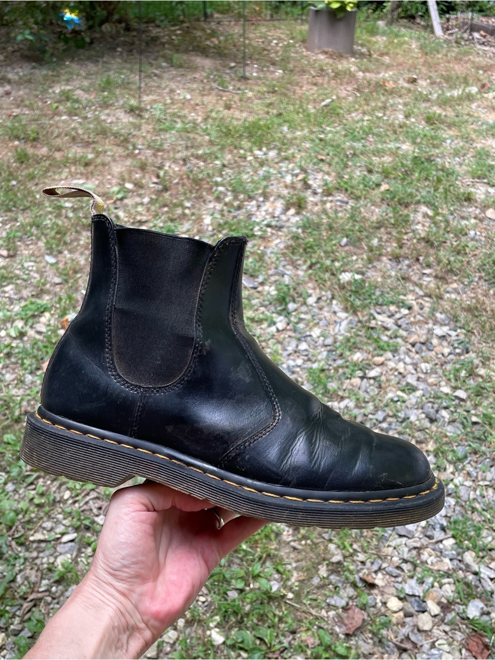 Dr Martens 2976 Black Vegan Leather Chelsea Boots Size 11 Woman’s or 10 Men’s